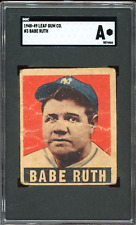 1948-1949 Leaf Babe Ruth Card #3 Yankees - Certified SGC Authentic picture