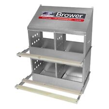 Brower 404B Galvanized Steel 4 Hole 20 Bird Poultry Nest Chicken Brooding Box picture