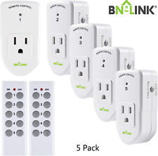 BN-LINK 5 Pack Wireless Remote Control Outlet Switch Power Plug In for lights picture