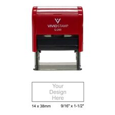 Vivid Stamp Q-200 Customizable Self-Inking Stamp - Red Body picture