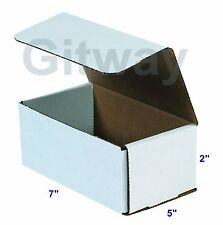 50- 7x5X2 White Corrugated Carton Cardboard Packaging Shipping Mailing Box Boxes picture