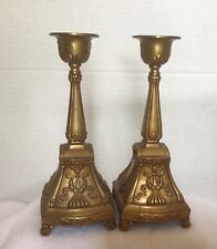 Antique Jennings Brothers Candle Holders Bronze Signed Neoclassical  Dated 1921 picture