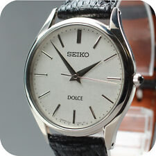 VINTAGE [MINT] SEIKO Dolce 8J41-0AJ1 White Dial Quartz Men's Watch From JAPAN picture