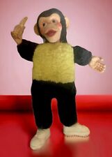 Vintage 1950s Monkey Plush Doll Creepy Old Dolls #3 Rubber Face Banana Weird picture