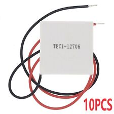 10Pcs TEC1 12706 Heatsink Thermoelectric Cooler Cooling Peltier Plate 12V 30W picture