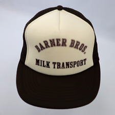Vintage Barner Bros. Milk Transport Snapback Trucker Baseball Hat Cap Mesh picture