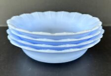 PYREX Delphite Blue Glass Pie Crust Fruit Dessert Bowls 5