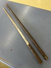 Unique 1800s Antique Samurai Sword W/ Sheath Japanese Katana Hamon Bamboo Style picture