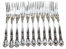 11 Gorham Chantilly sterling silver strawberry forks picture