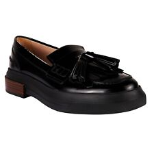 Tod's Women's loafers shoes in black leather fringe and tassels US 5.5 - EU 35½ picture