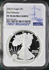 2023 s proof silver eagle ngc pf 70 uc first release fr label       in hand picture
