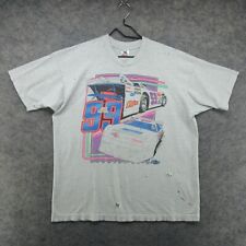 VTG Donnie Moran Shirt Mens 2XL Gray Dirt Track Racing USA 90s Thrashed Grunge picture