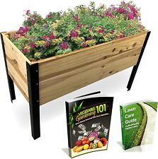 Backyard Expressions Raised Garden Bed, Elevated Wood Planter Box Stand - 35.5