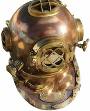 Antique Full Copper & Brass Diving Helmet Divers marine Us Navy Mark halloween picture