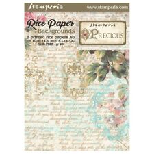Stamperia Assorted Rice Paper Backgrounds A6 8/Sheets-Precious picture