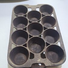 Vintage Wagner Ware 11 Hole Cast Iron Muffin Pan 