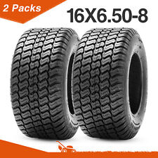Set 2 16x6.50-8 Lawn Mower Tires 16x6.5x8 4Ply Turf Mower Tractor Tyres Tubeless picture
