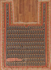 Pre-1900 Vegetable Dye Senneeh Kilim Reversible Rug 4x6 Flat weave Antique Rug picture