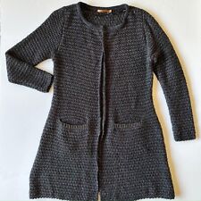 Belldini Women Open Cardigan Jacket Black Long Sleeve Sweater Pocket Size M Knit picture