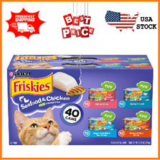 Purina Friskies Seafood and Chicken Wet Cat Food Variety, 5.5 oz Cans (40 Pack). picture