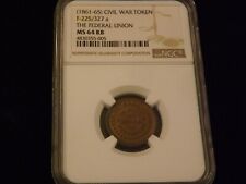 1861      CIVIL WAR   TOKEN THE FEDERAL UNION   NGC MS 64 RB picture