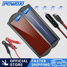 POWOXI 1.8W 12V Solar Car Battery Charger, Portable Solar Trickle Charging Kit picture