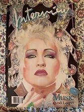 Vintage Andy Warhol’s Interview Magazine *COVER ONLY * April 1986 Cyndi Lauper picture