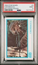 1984 Star Wars Kelloggs Stick'R Chewbacca #9 PSA 9 Mint Low Pop picture