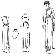 Past Patterns 7126 - Early 1900s Front Closing Dress Sewing Pattern Bust 38 b38 picture