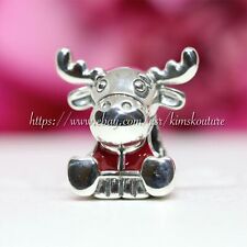 Authentic Sterling Silver  CANADA Moose Maple Leaf Charm 798931C01 *ON SALE* picture