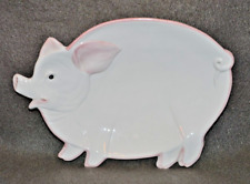 Pig Shaped Ceramic Plate Made in Italy #9976 Dish 10