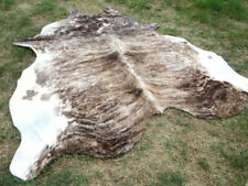MAKE OFFER  LARGE BRINDLE GRAY Cowhide Rug natural Cowhides Cow Hide Skin RT picture