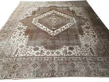9' x 12' Brown Vintage Handmade Rug TAUP GRAY   #F-5756 picture