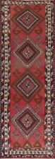 Semi-Antique Geometric Traditional Runner Rug 4x12 Wool Hand-knotted Red Carpet picture