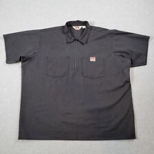 Vintage Ben Davis Work Shirt 1/2 Zip Mens 4XL Black Made In USA Plenty Tough picture