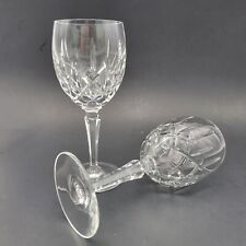 Set Two Gorham Crystal Lady Anne Stemmed Goblet/Wine Water Glasses 6 7/8
