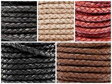 Premium Genuine Round Bolo Braided Leather Cord Rope String Lace 6MM 1/4
