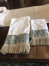 Two (2) Croscill  Napoleon Hand Towels Fringed picture