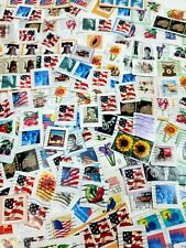ONE THOUSAND STAMPS (1000) UNITED STATES Kiloware MISSION MIX Canceled On Paper picture