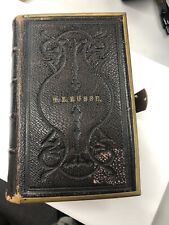Antique 1859 Oxford King James Bible With Clasp 6”x4 Rare Find picture