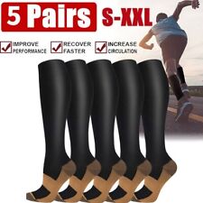 NEW Copper Compression Socks 20-30mmHg Graduated Support Mens Womens S-XXL picture