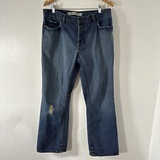 VINTAGE GAP JEANS MEN'S BOOT FIT SIZE 35 X 32* 30.5* HEMMED WORN BUTTON FLY Y2K picture