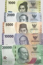 Indonesia Set 5 Pcs 1000 2000 5000 10000 20000 Rupiah 2022 P 160-166 UNC picture