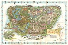 vintage 1962 DISNEYLAND MAP collectors poster CREATIVE COLORFUL 20x30 rare picture