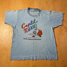 Vintage Austin American Statesmen Marathon Medium Blue Short Sleeve T-Shirt picture