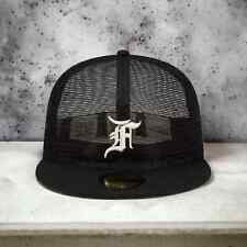 NWT New Era x Fear of God Mesh 59FIFTY MLB Fitted Hat Black Size 7 3/8 MSRP $65 picture