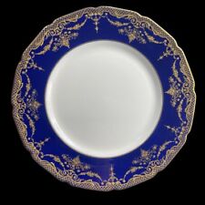 Antique Royal Doulton Cobalt Blue w Raised Gold Cabinet Plate picture