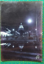 France photopostcard 1940,Real Gelatin Silver Postcard, Night photo of Paris picture