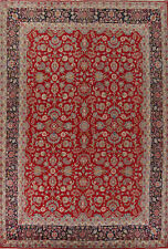 Vintage Red Floral Kirman Large Rug 10x14 Traditional Handmade Room Size Carpet picture