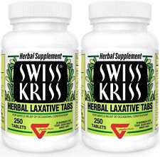 Swiss Kriss Herbal Laxative Tabs 250 Tabs 2 pack picture